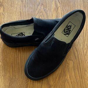Vans Men's Black Slip-On Sneakers